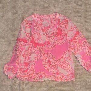 Lilly Pulitzer Pink and Orange Blouse